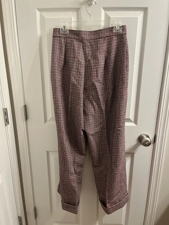 Vivien of Holloway Red and Black Checked Katherine Trousers - Picture 2 of 9